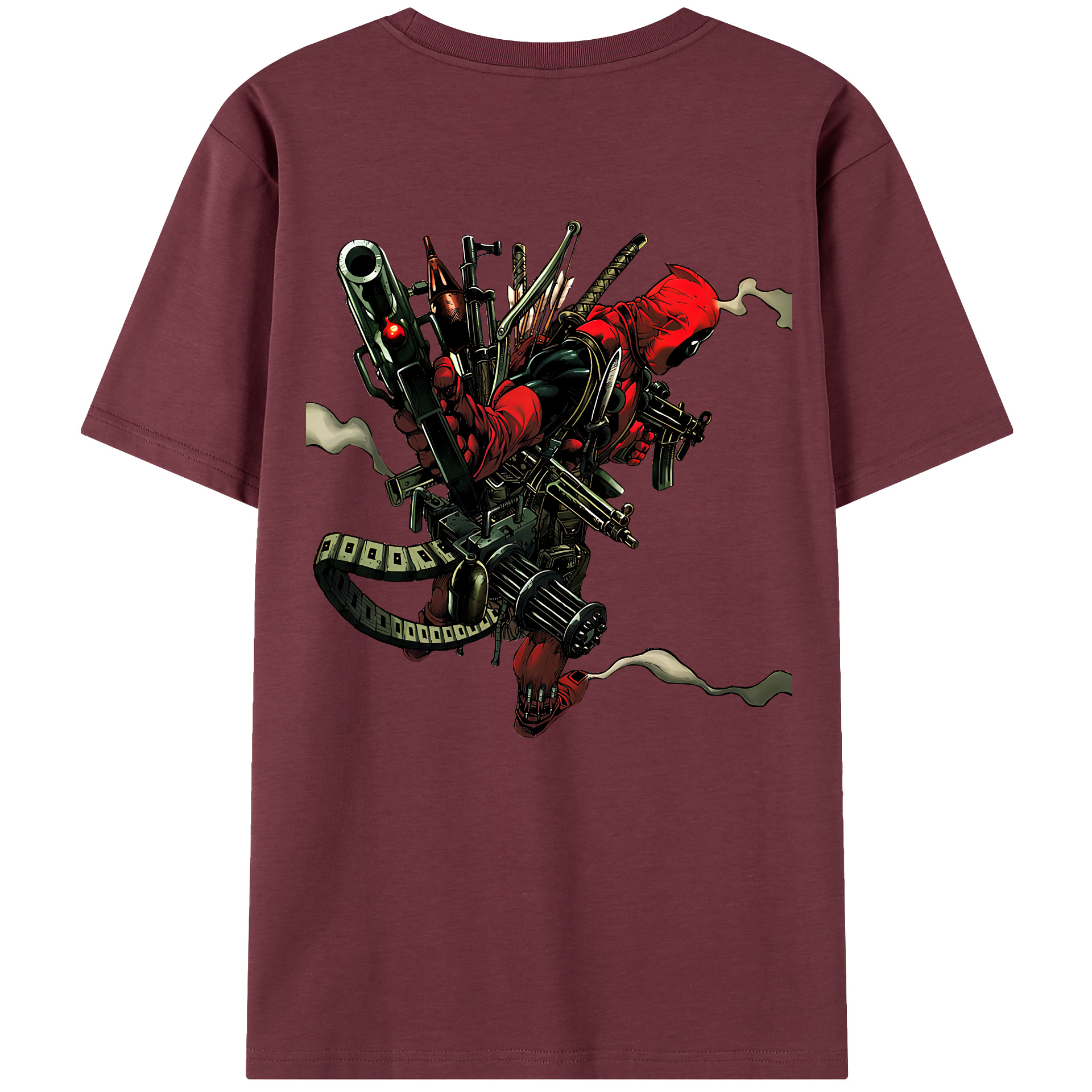 （画像用） Deadpool デッドプール 綿100％半袖Tシャツ（背面プリント）